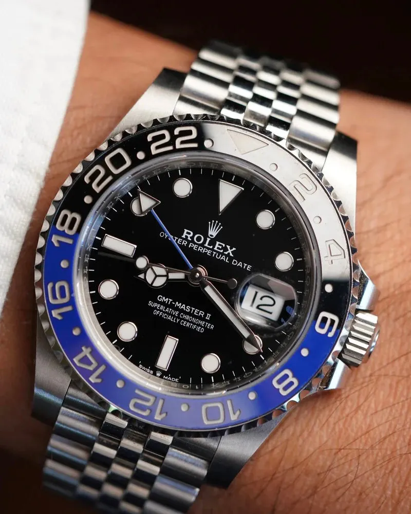 Rolex Batgirl GMT-Master II 126710BLRN Full Set Unpolished sold by J. Press