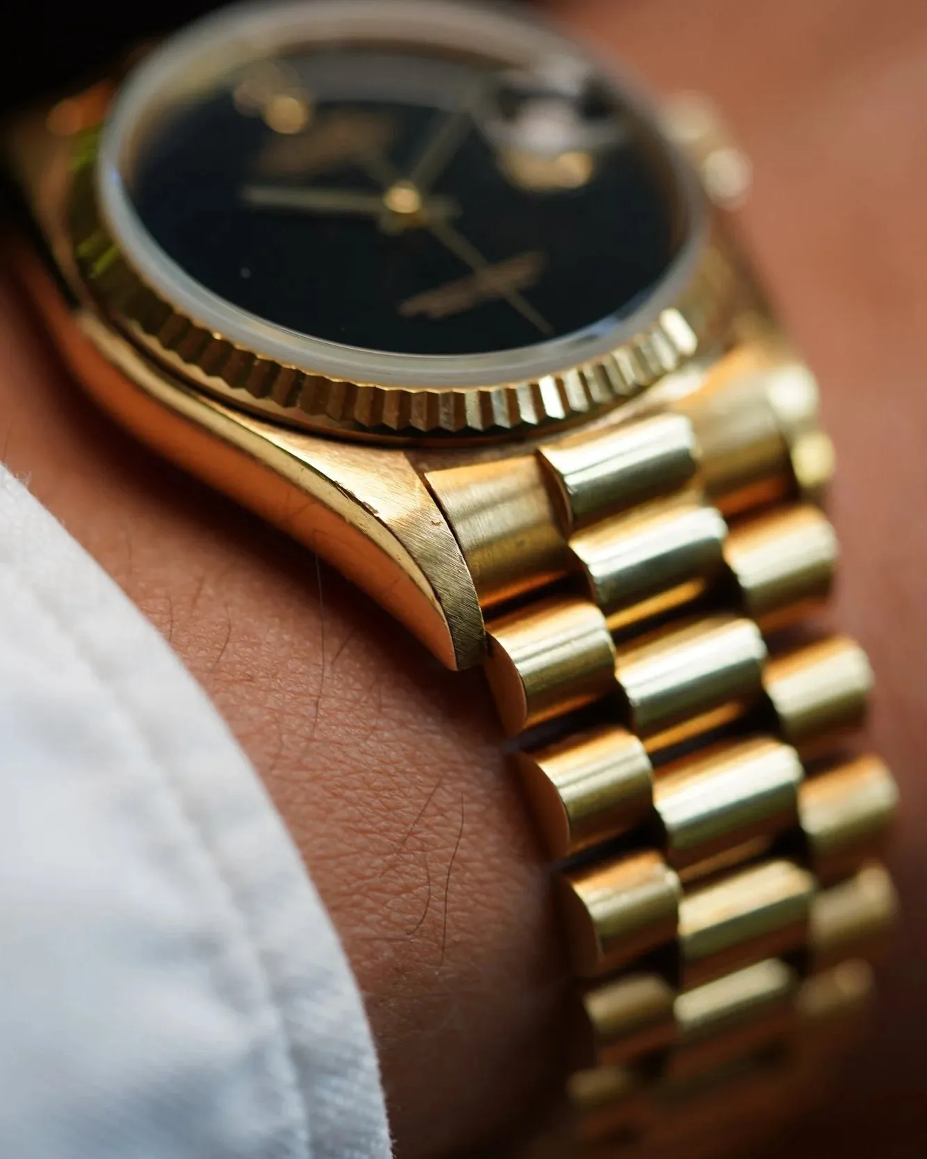 Rolex Onyx Datejust Reference 16018 in 18K Yellow Gold Unpolished sold by J. Press product image thumbnail 3