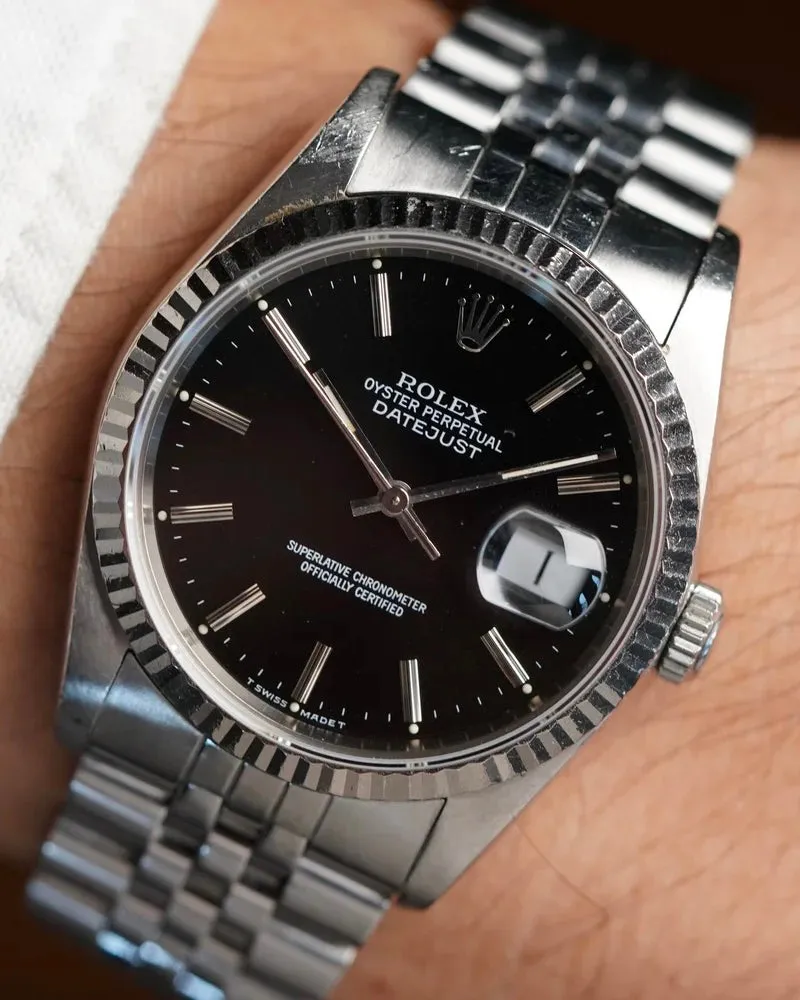 Rolex Datejust Black Dial Ref 16234 Unpolished sold by J. Press product image thumbnail 2