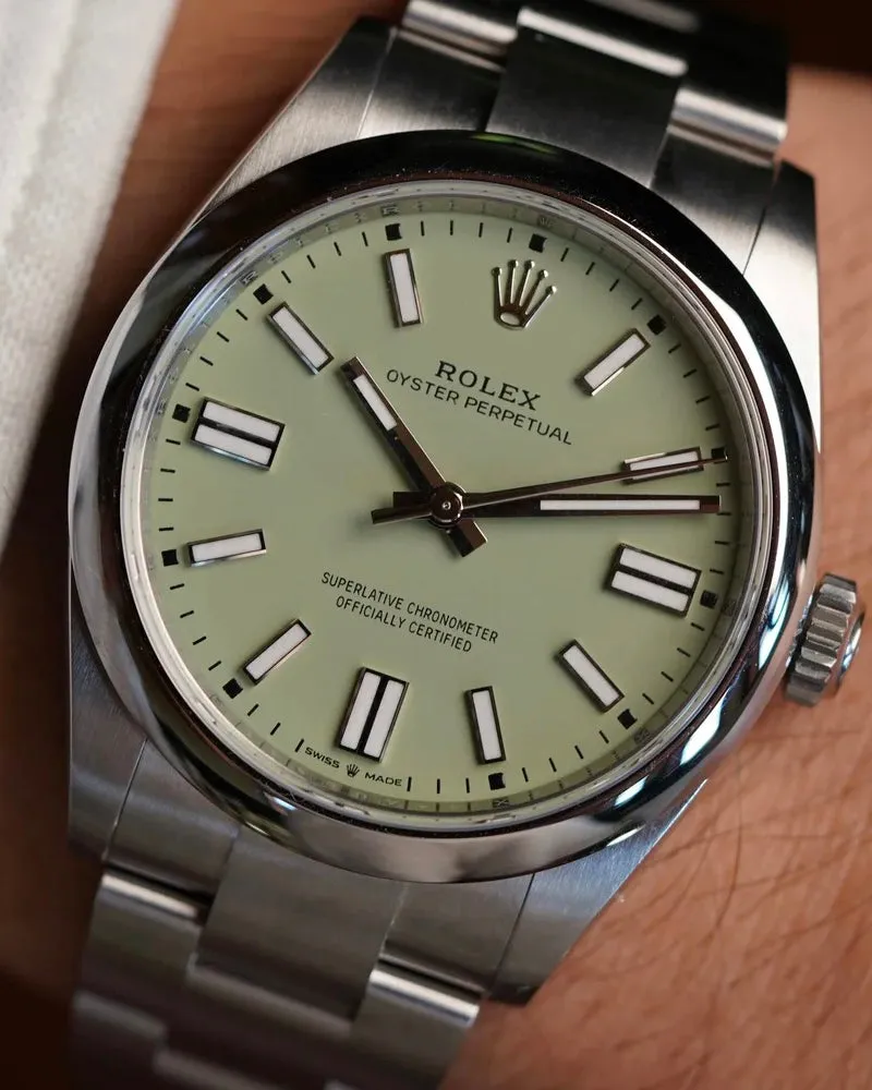 Rolex Pistachio 41MM Oyster Perpetual Ref 134300 Full Set Brand New sold by J. Press product image thumbnail 2