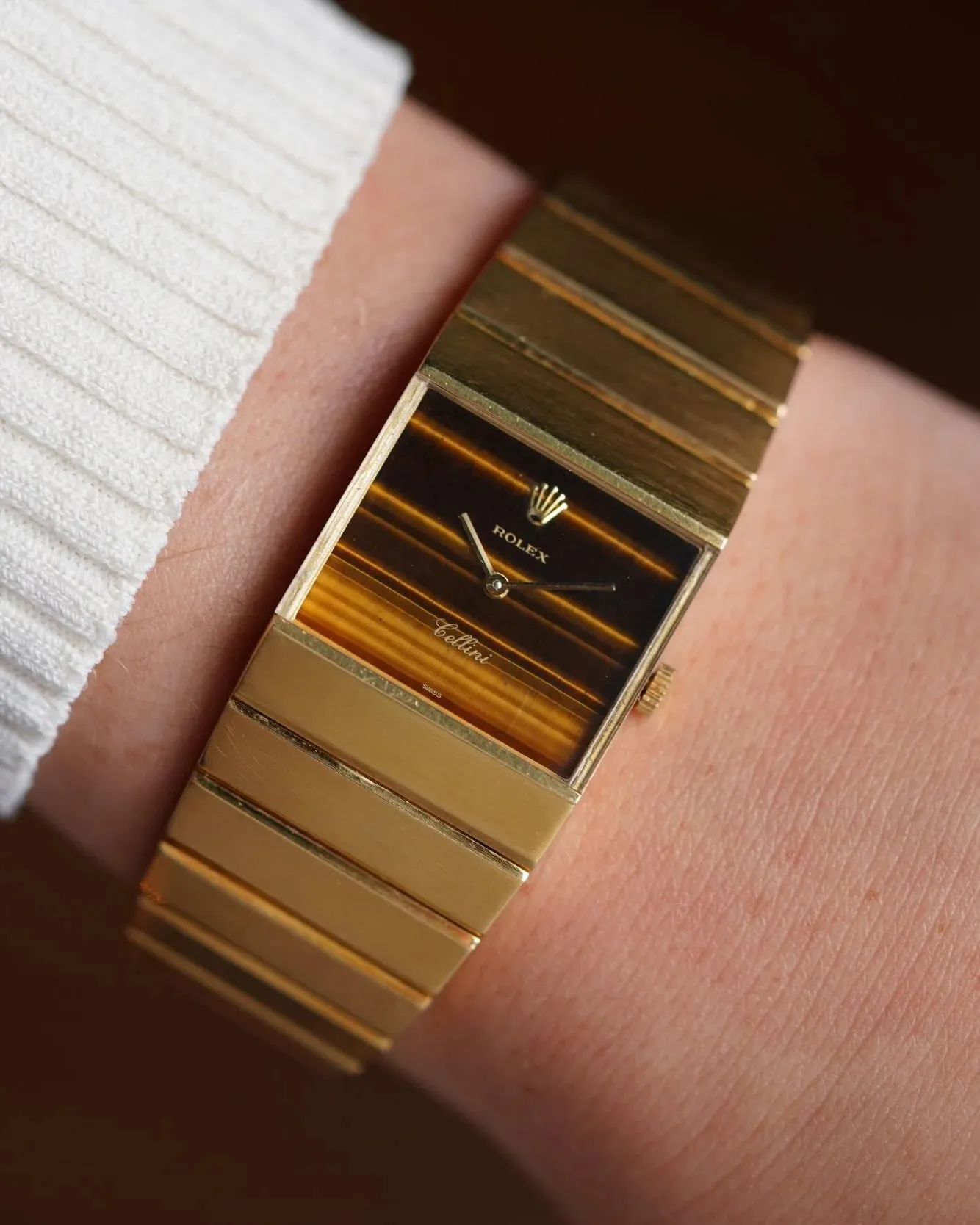 Rolex Tiger Eye Dial Midas Reference 4314 in 18K Yellow Gold w/ Papers sold by J. Press