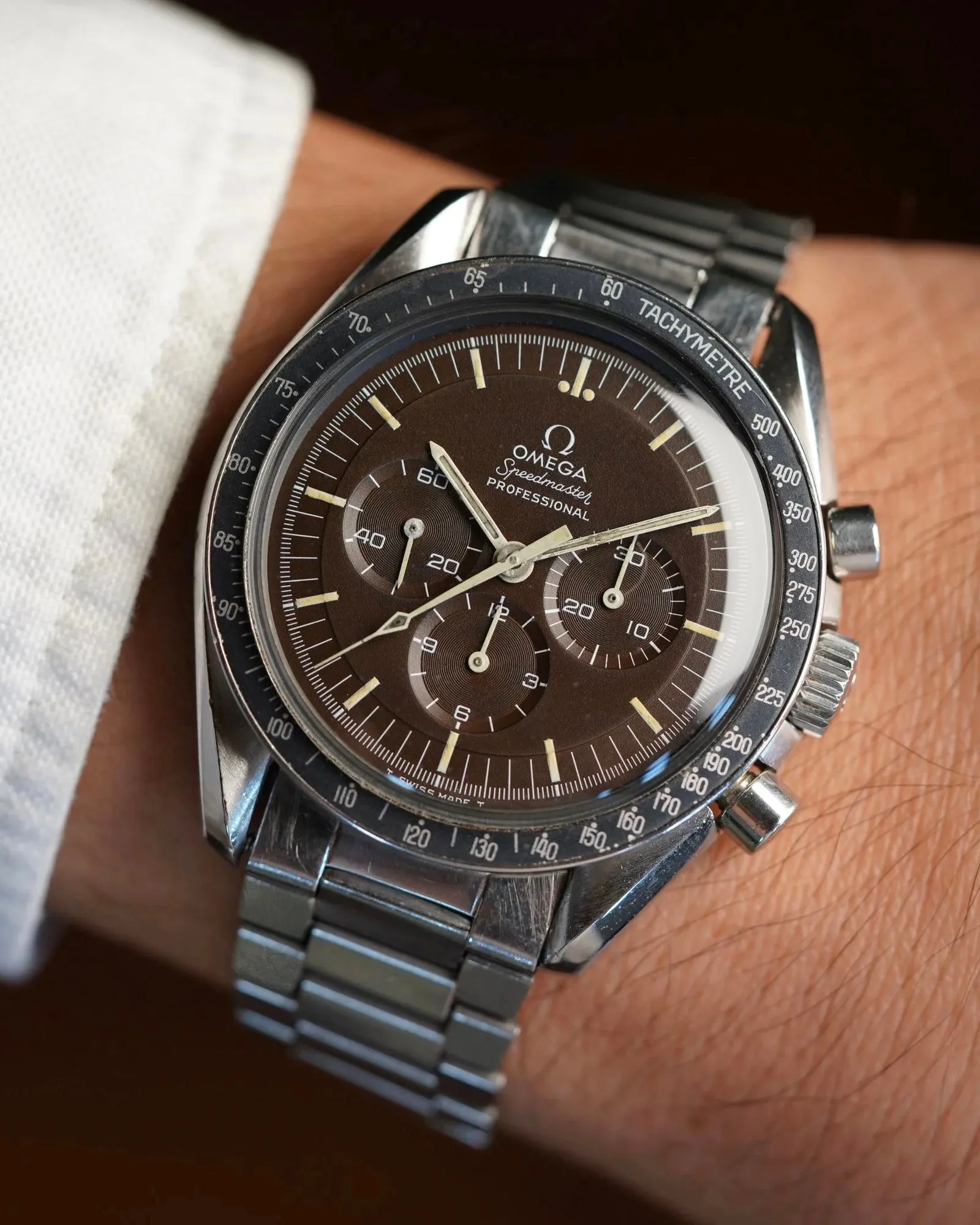 OMEGA Speedmaster Professional Ref. 145.022-69 Tropical Dial sold by J. Press