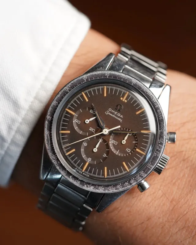 OMEGA Tropical Speedmaster Reference 2998-1 w/ Extract Unpolished w/ Box sold by J. Press