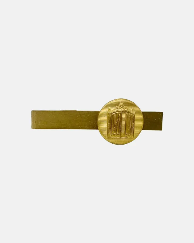 Vintage The 21 Club NYC Restaurant Iron Gate Brass Tie Clip sold by J. Press