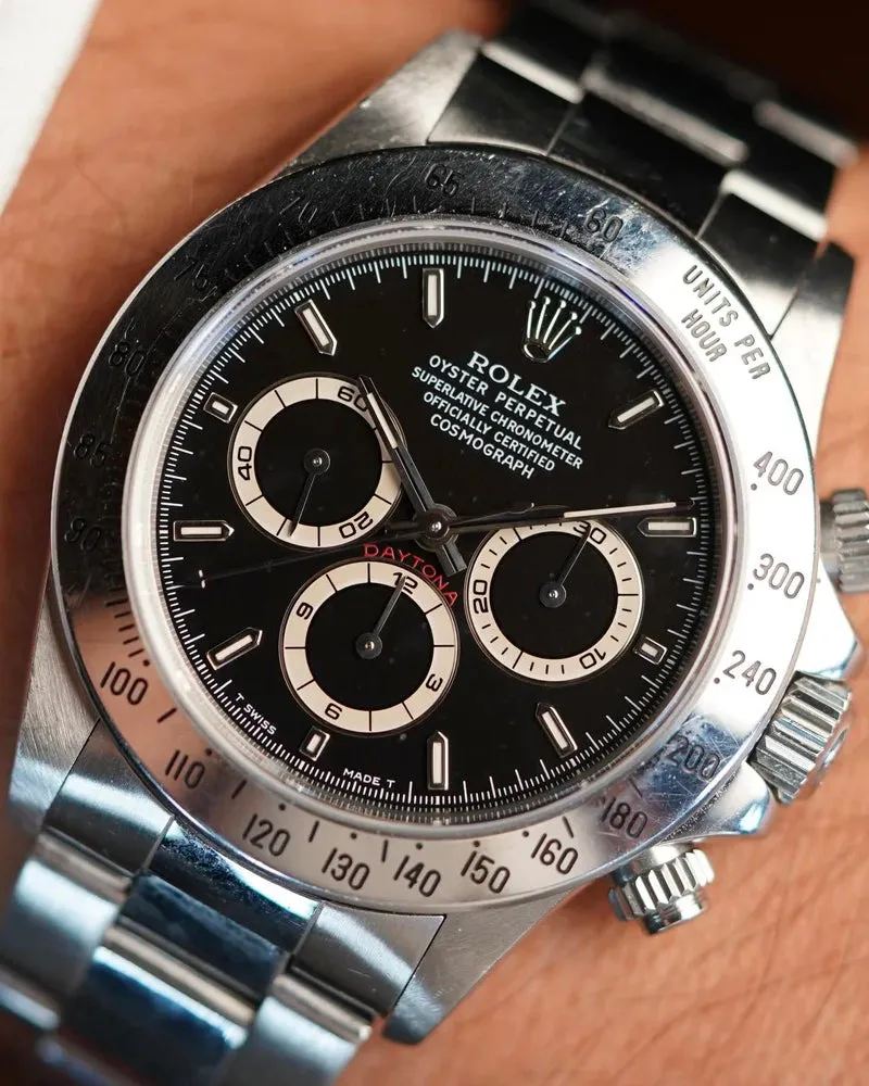 Rolex Zenith Daytona 16520 Black Dial Unpolished w/ Box & Booklet sold by J. Press product image thumbnail 2
