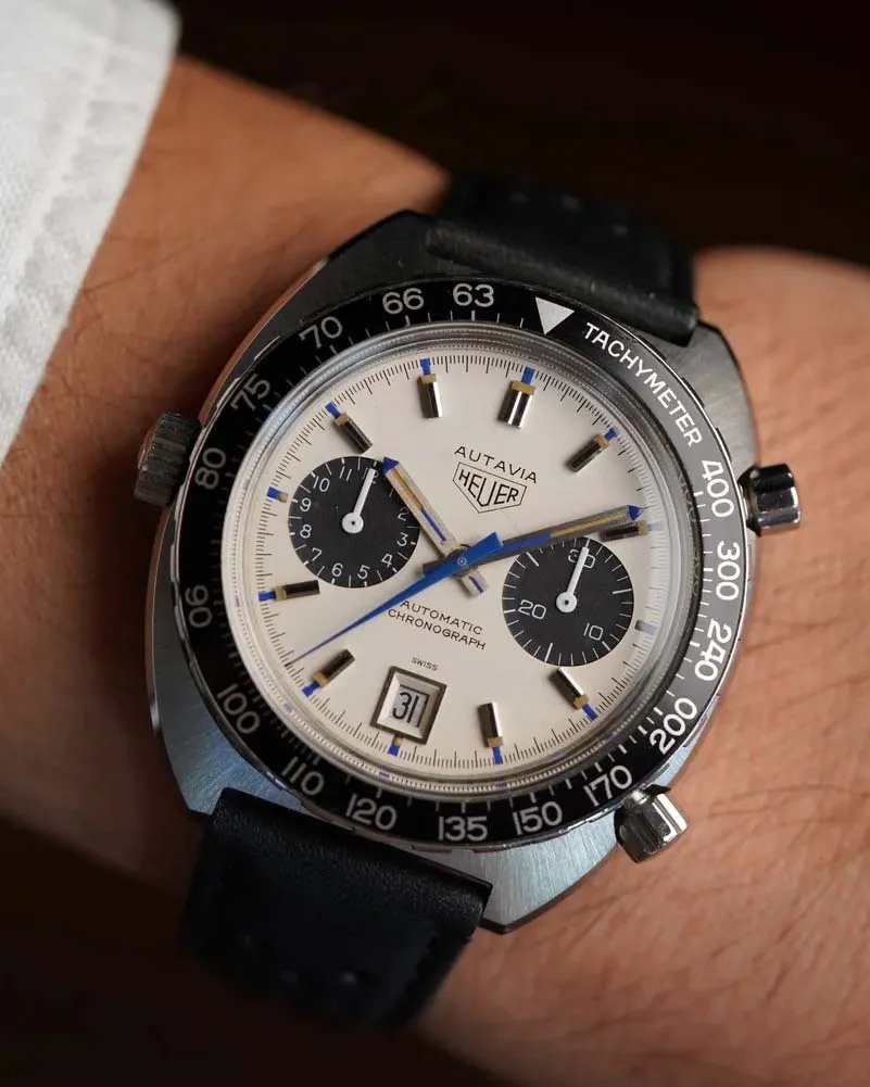 Heuer Autavia 1163T “Siffert” 4th Execution w/ Jo Siffert Card sold by J. Press