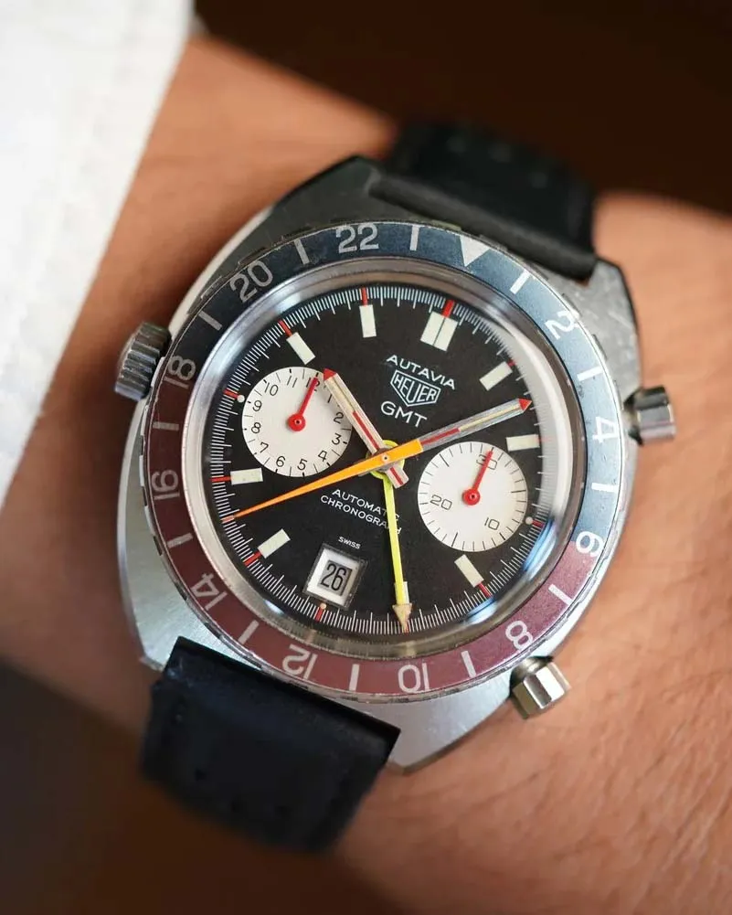 Heuer Autavia GMT 2nd Execution Ref. 1163 sold by J. Press
