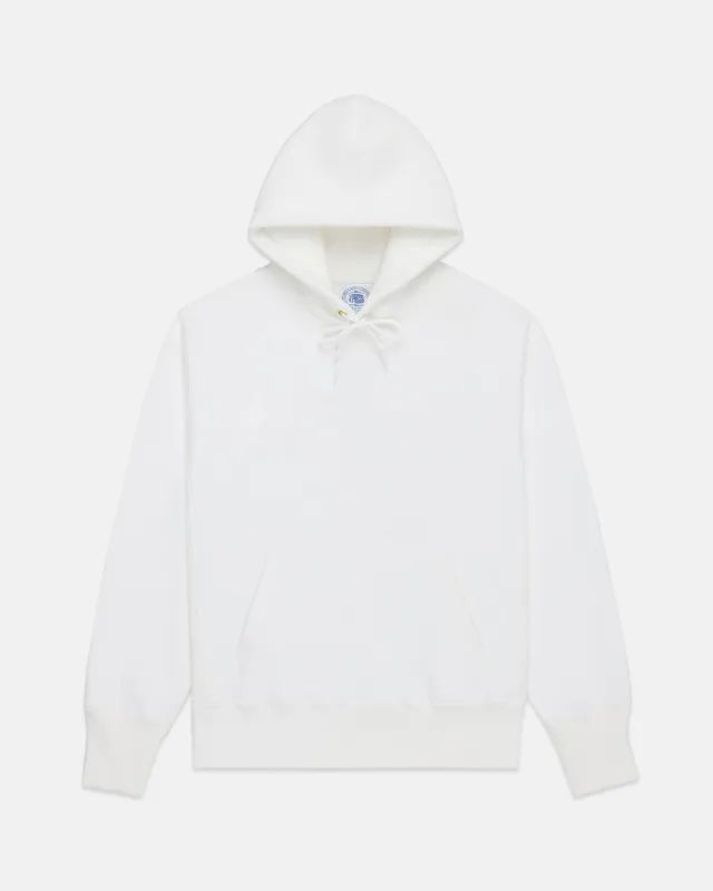 Made-in-USA White Heavyweight Hoodie made by J. Press