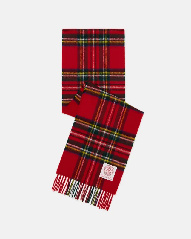 Made-in-England Royal Stewart Tartan Merino Wool Scarf sold by J. Press