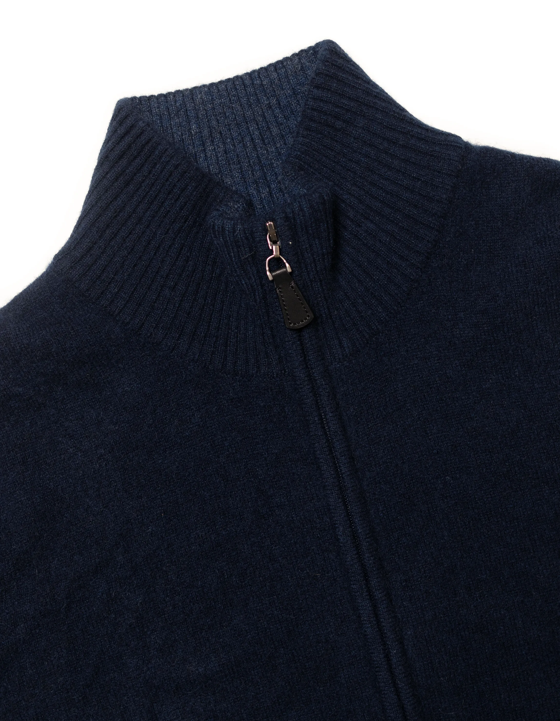 Navy Cashmere Full-Zip Cardigan Sweater - Trim Fit sold by J. Press product image thumbnail 3