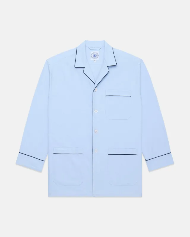 Made-in-Canada Blue Cotton Oxford Cloth Pajamas sold by J. Press