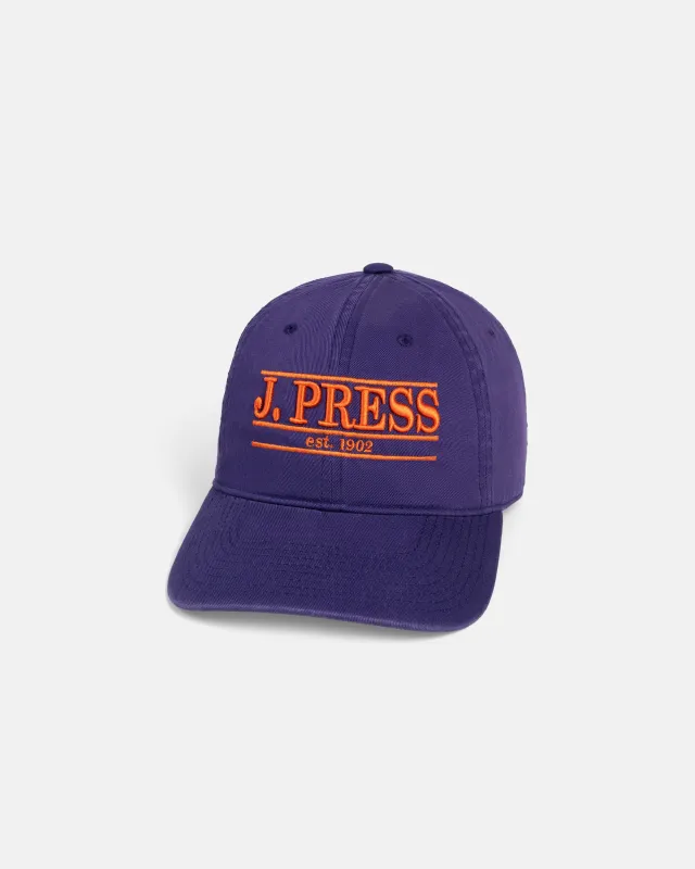J. PRESS Purple Three-Bar Dad Hat made by J. Press