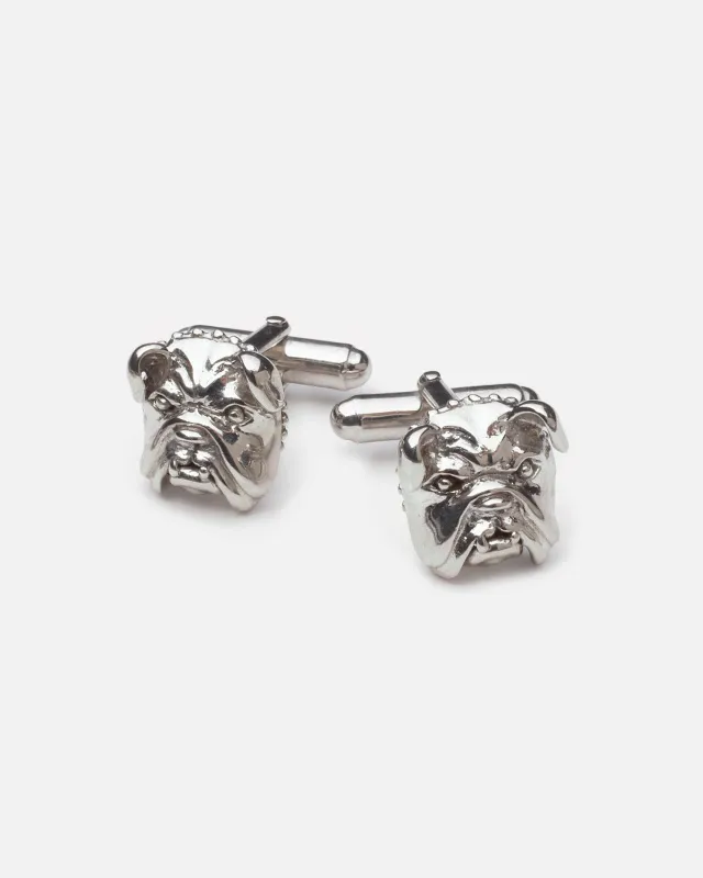 Bulldog Silver Finish Cufflinks sold by J. Press