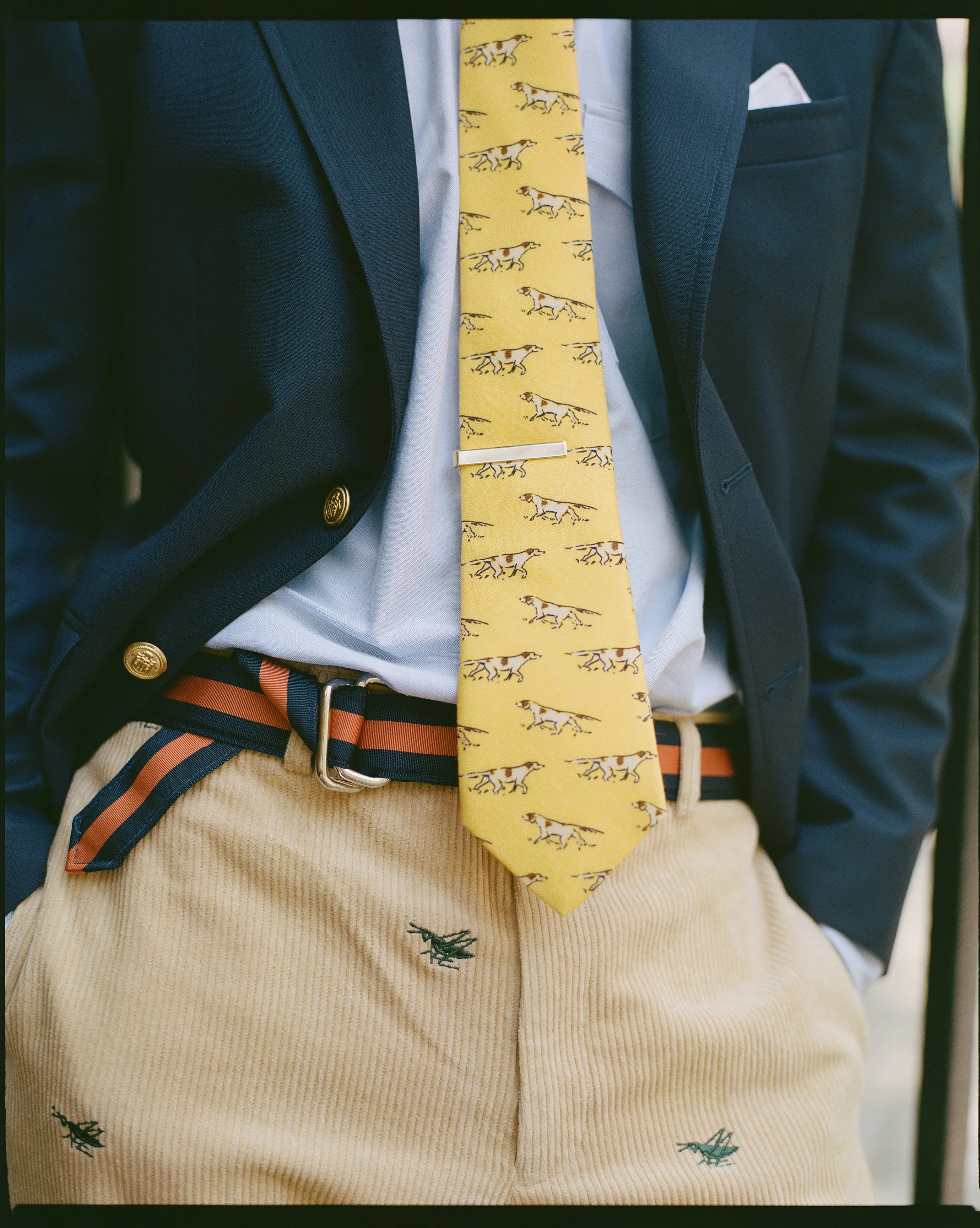 Made-in-USA Two-Button Darted Solid Navy Tropical Wool Blazer - Custom Make sold by J. Press product image thumbnail 3