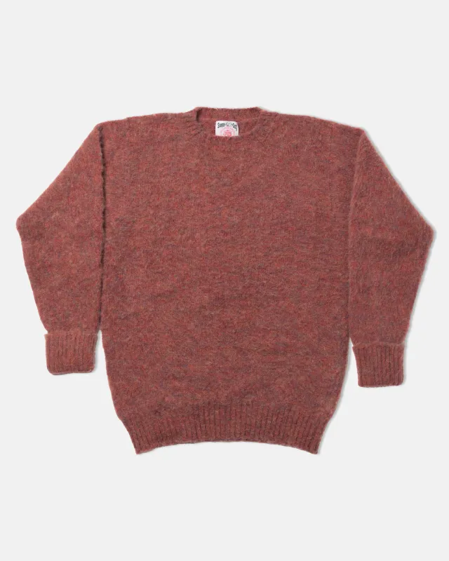 Made-in-Scotland Dark Orange Shaggy Dog Sweater - Classic Fit made by J. Press