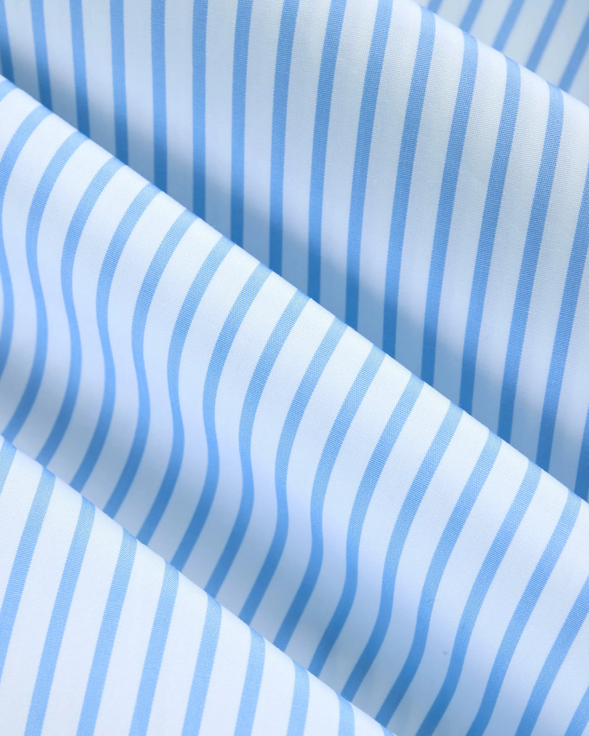 Made-in-USA Thomas Mason Light Blue Butcher Stripe Poplin Dress Shirt - Classic Fit sold by J. Press product image thumbnail 3