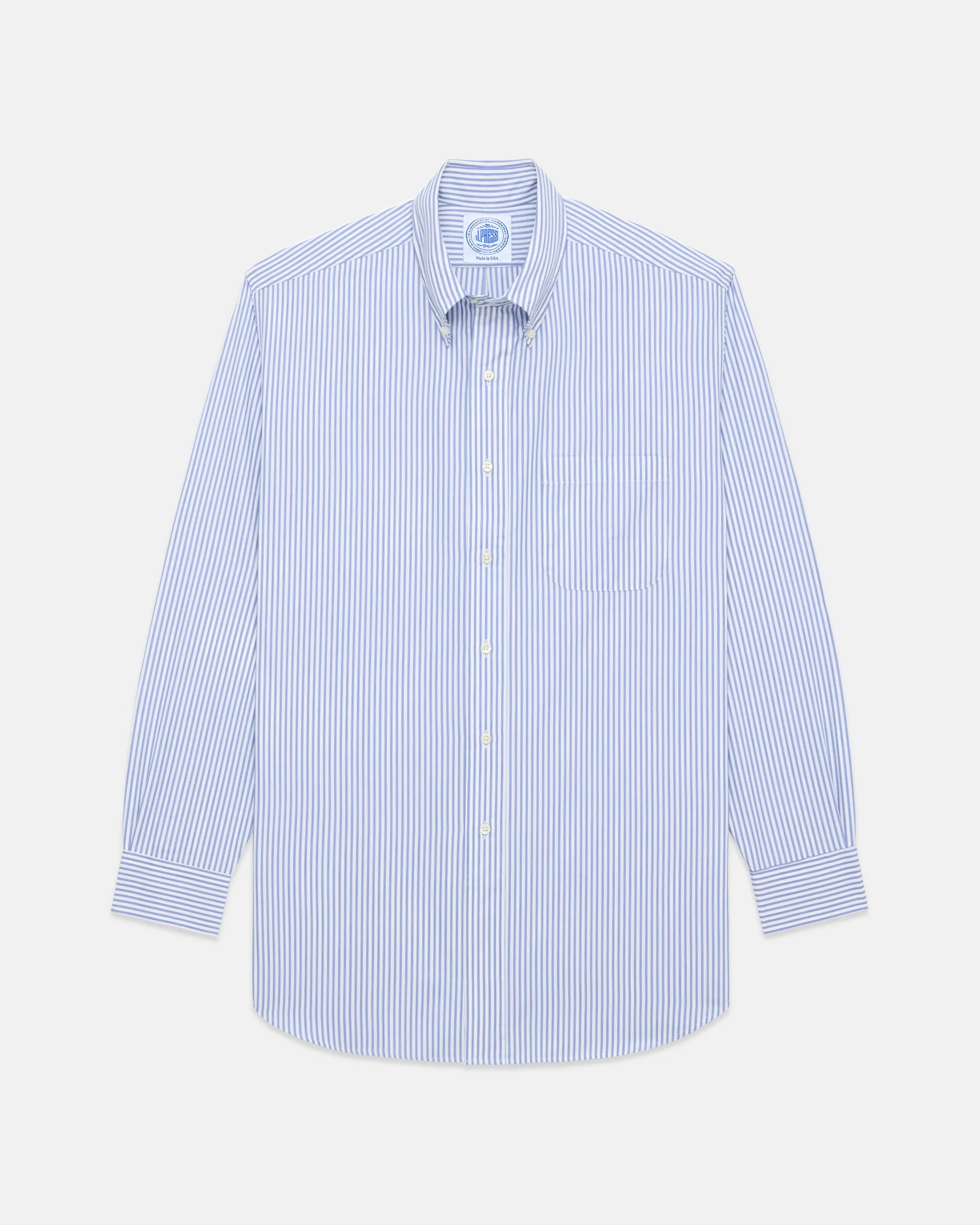 Made-in-USA Broadcloth Bengal Stripe Dress Shirt - Classic Fit sold by J. Press product image thumbnail 2