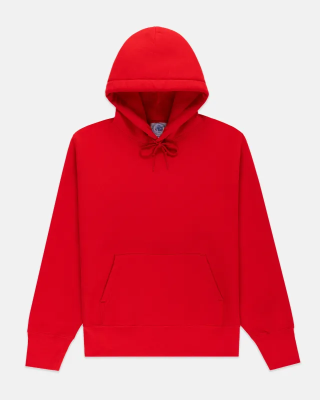 Made-in-USA Red Heavyweight Hoodie made by J. Press