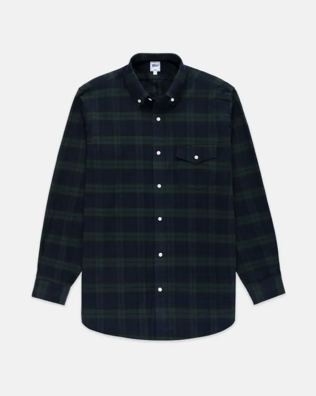 Blackwatch Tartan Enzyme-washed Sport Shirt - Trim Fit sold by J. Press