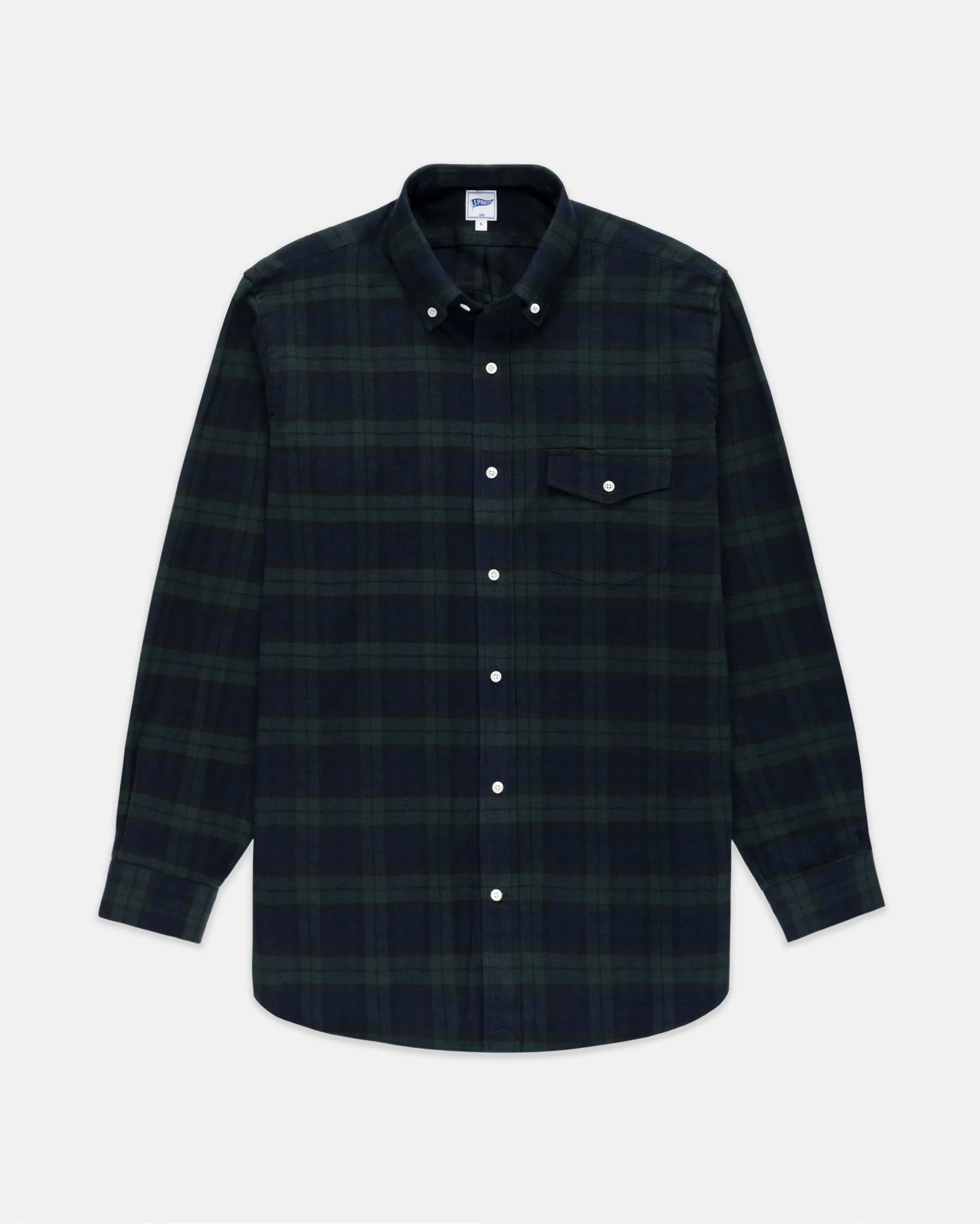 Blackwatch Tartan Enzyme-washed Sport Shirt - Trim Fit sold by J. Press