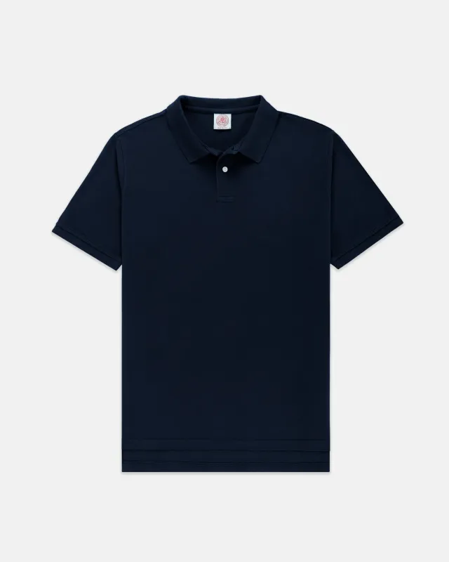 Navy Cotton Pique Polo sold by J. Press