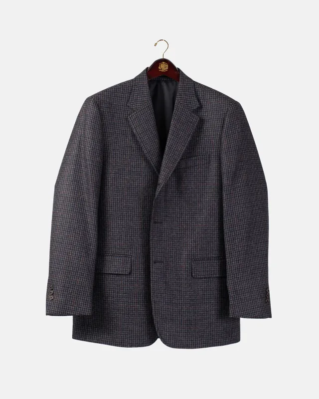 Made-in-Canada Blue & Rust Small District Check Wool Sport Coat sold by J. Press