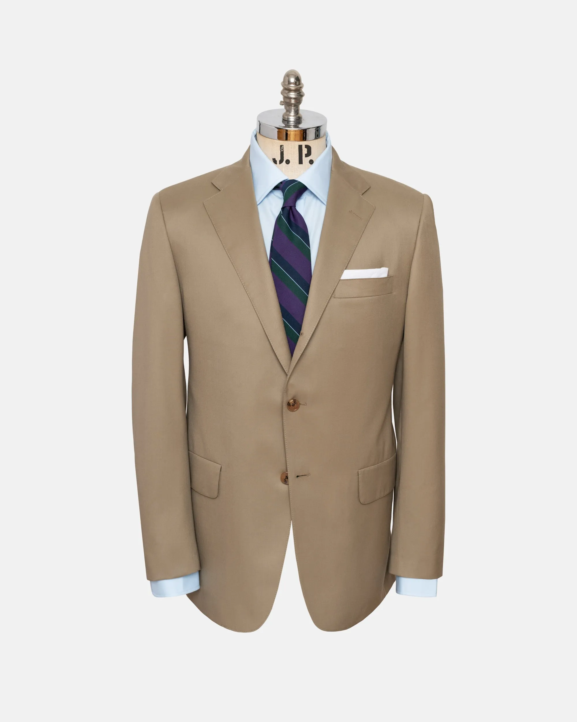 Made-in-USA Tan Gabardine Suit sold by J. Press