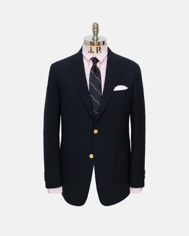 Made-in-USA Navy Fox Air Wool Blazer sold by J. Press