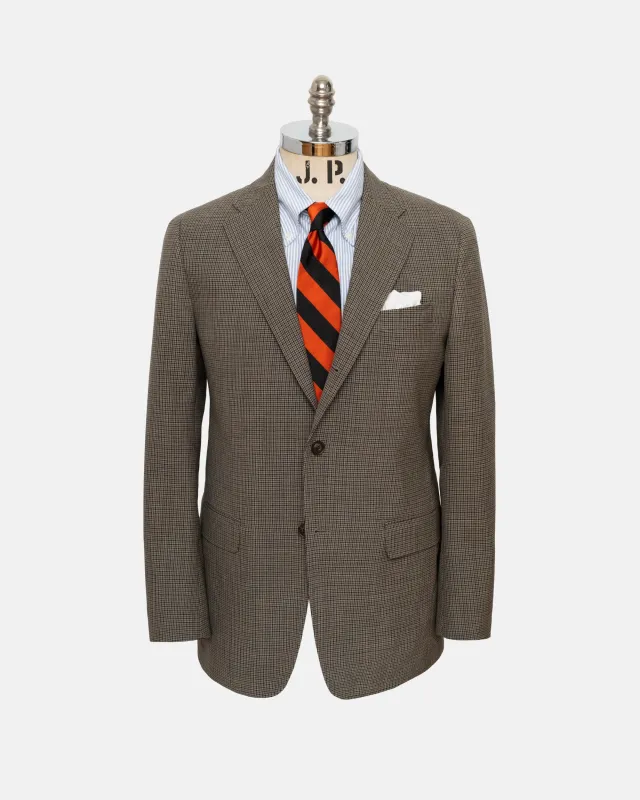 Made-in-USA Olive Mini Check Fox Air Wool Sport Coat sold by J. Press