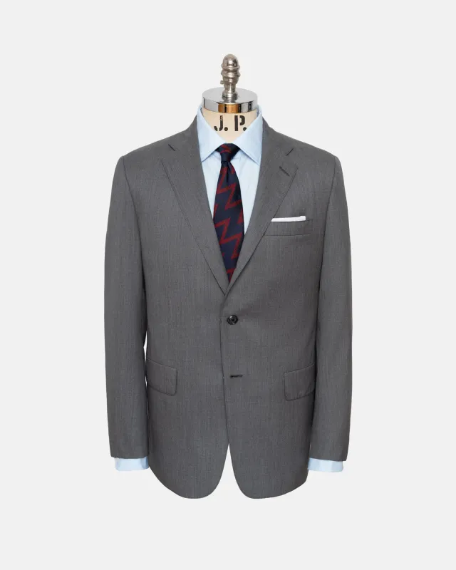 Made-in-USA Grey Gabardine Suit sold by J. Press