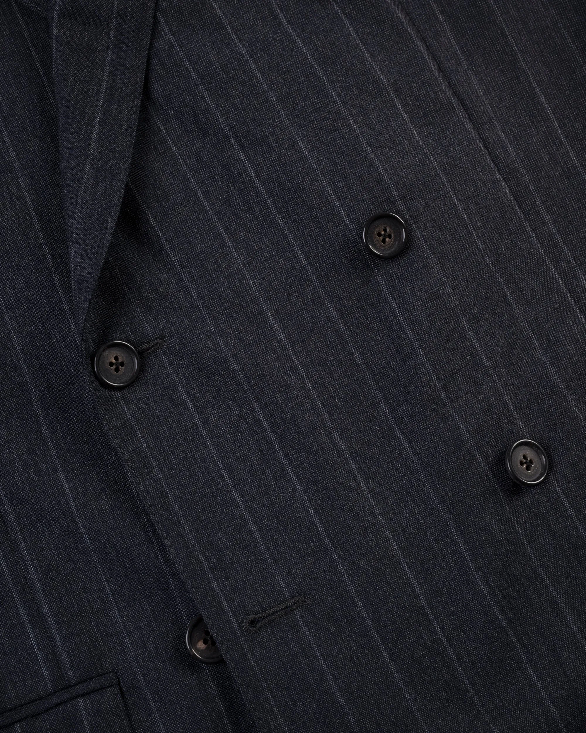 Made-in-USA Fox Brothers Charcoal Chalk Stripe Double-Breasted Suit sold by J. Press product image thumbnail 2