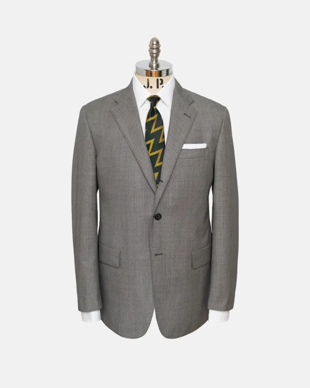 Made-in-USA Black & White Birdseye Suit sold by J. Press