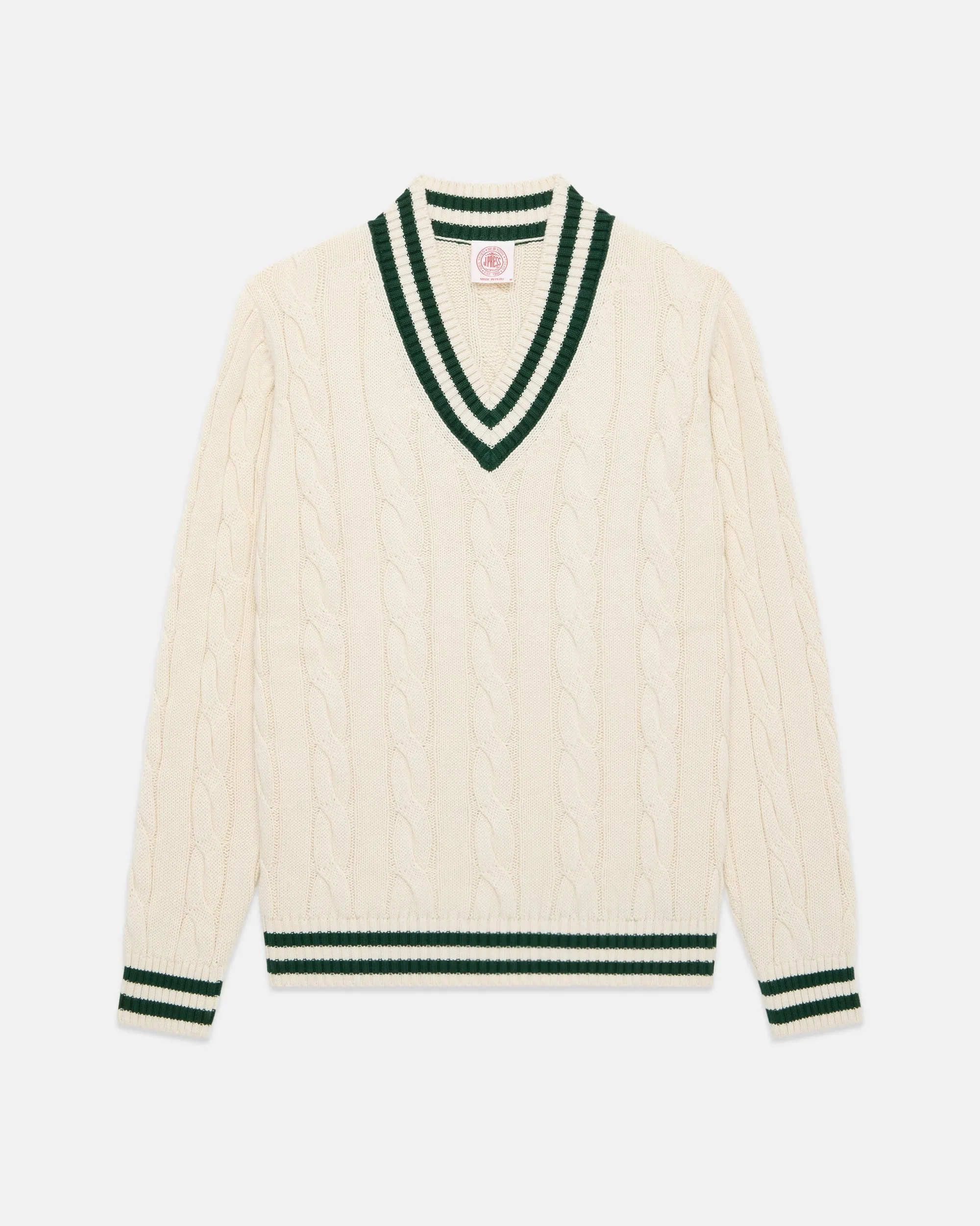 Ecru & Hunter Cotton Cricket Sweater sold by J. Press product image thumbnail 2