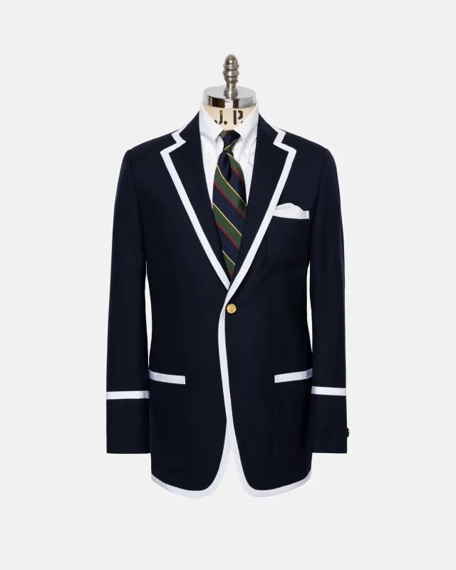 Made-in-USA Navy Tipped Club Blazer sold by J. Press