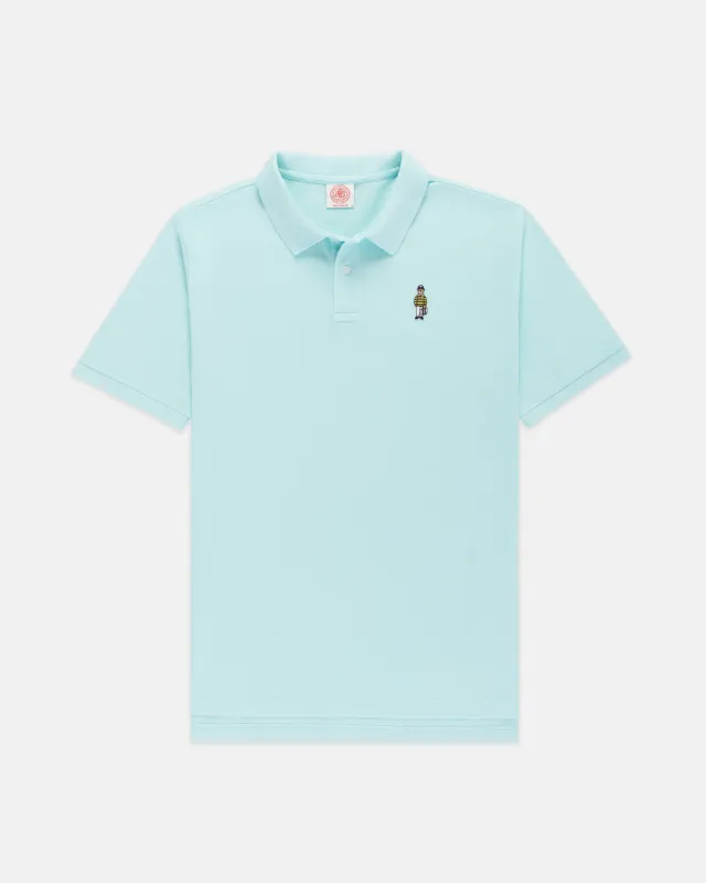 Light Blue Ivy Guy Cotton Pique Polo sold by J. Press