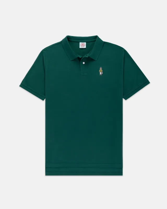 Dark Green Ivy Guy Cotton Pique Polo sold by J. Press