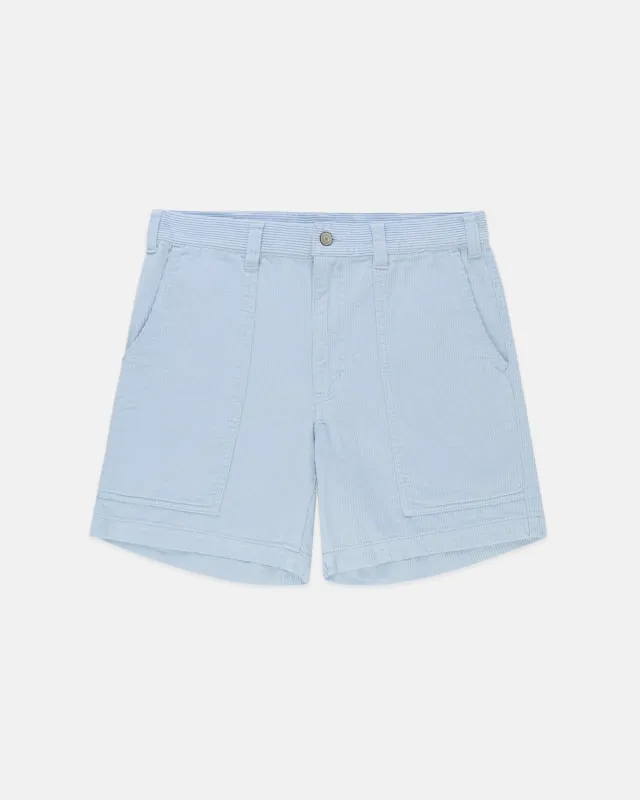 Light Blue Wide-Wale Cotton Corduroy Shorts - Trim Fit made by J. Press
