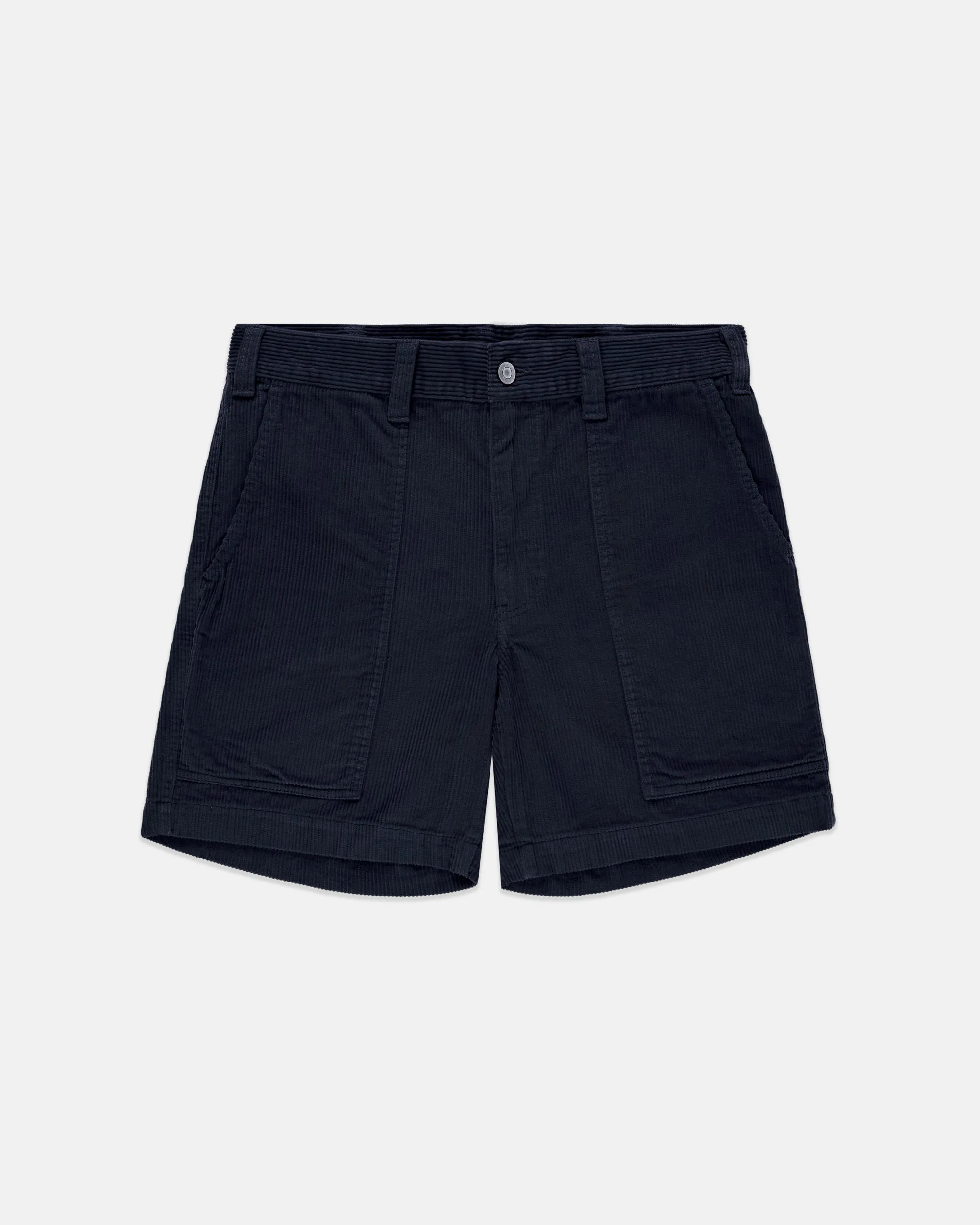 Navy Wide-Wale Cotton Corduroy Shorts - Trim Fit sold by J. Press