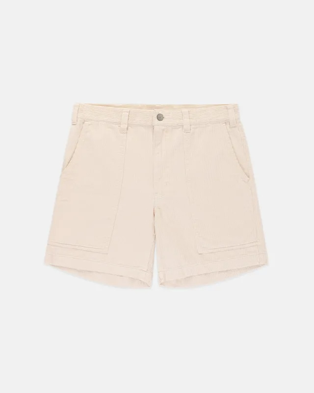 White Wide-Wale Cotton Corduroy Shorts - Trim Fit made by J. Press