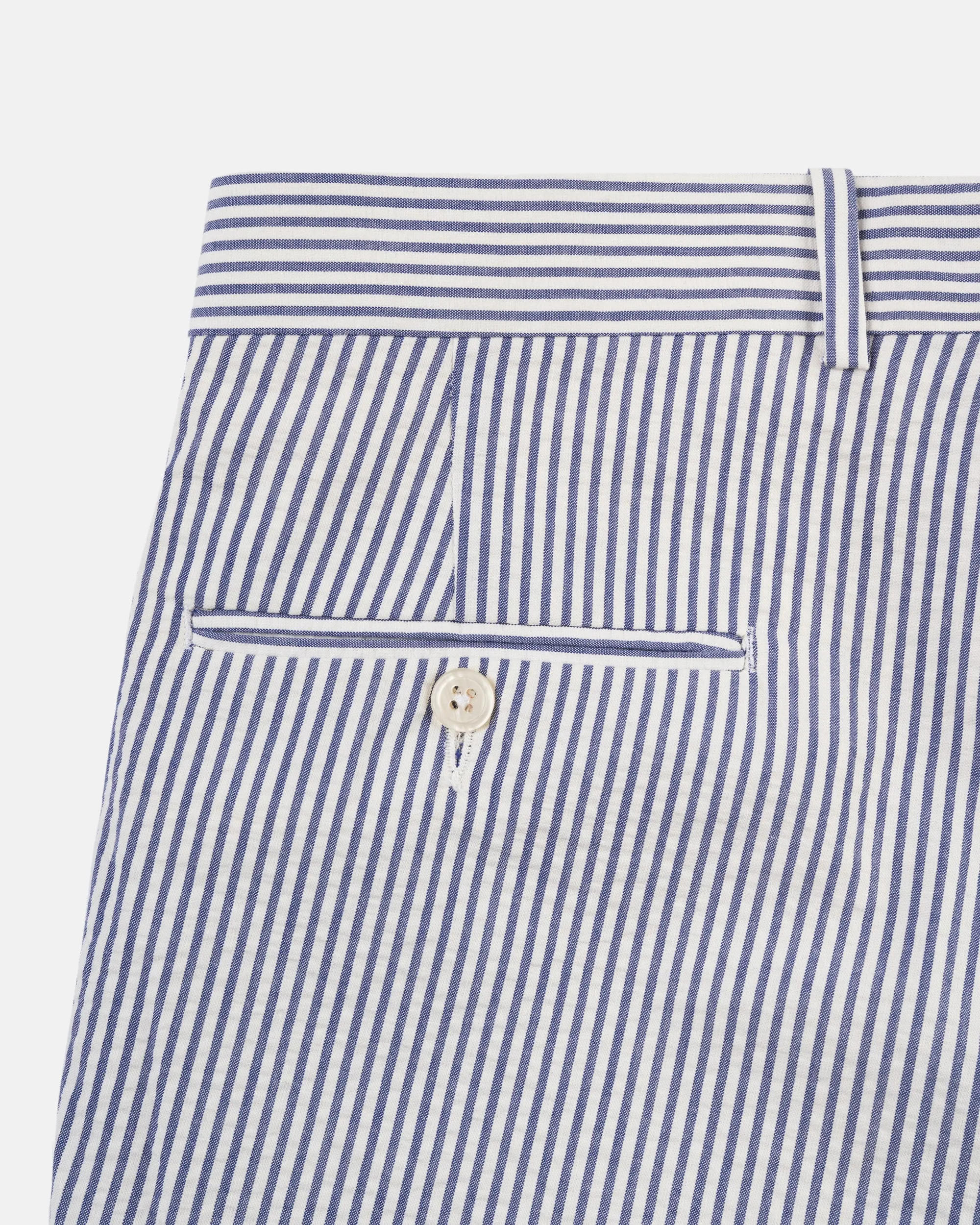 Made-in-Canada Blue Stripe Seersucker Trouser sold by J. Press product image thumbnail 5