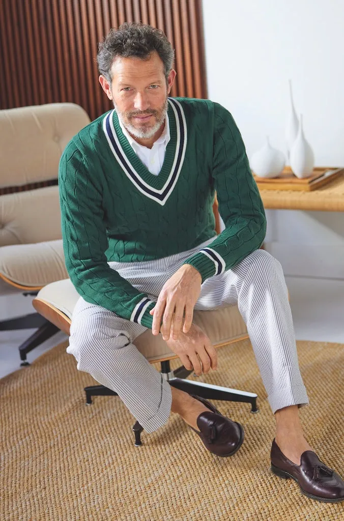 Made-in-Canada Blue Stripe Seersucker Trouser sold by J. Press product image thumbnail 2