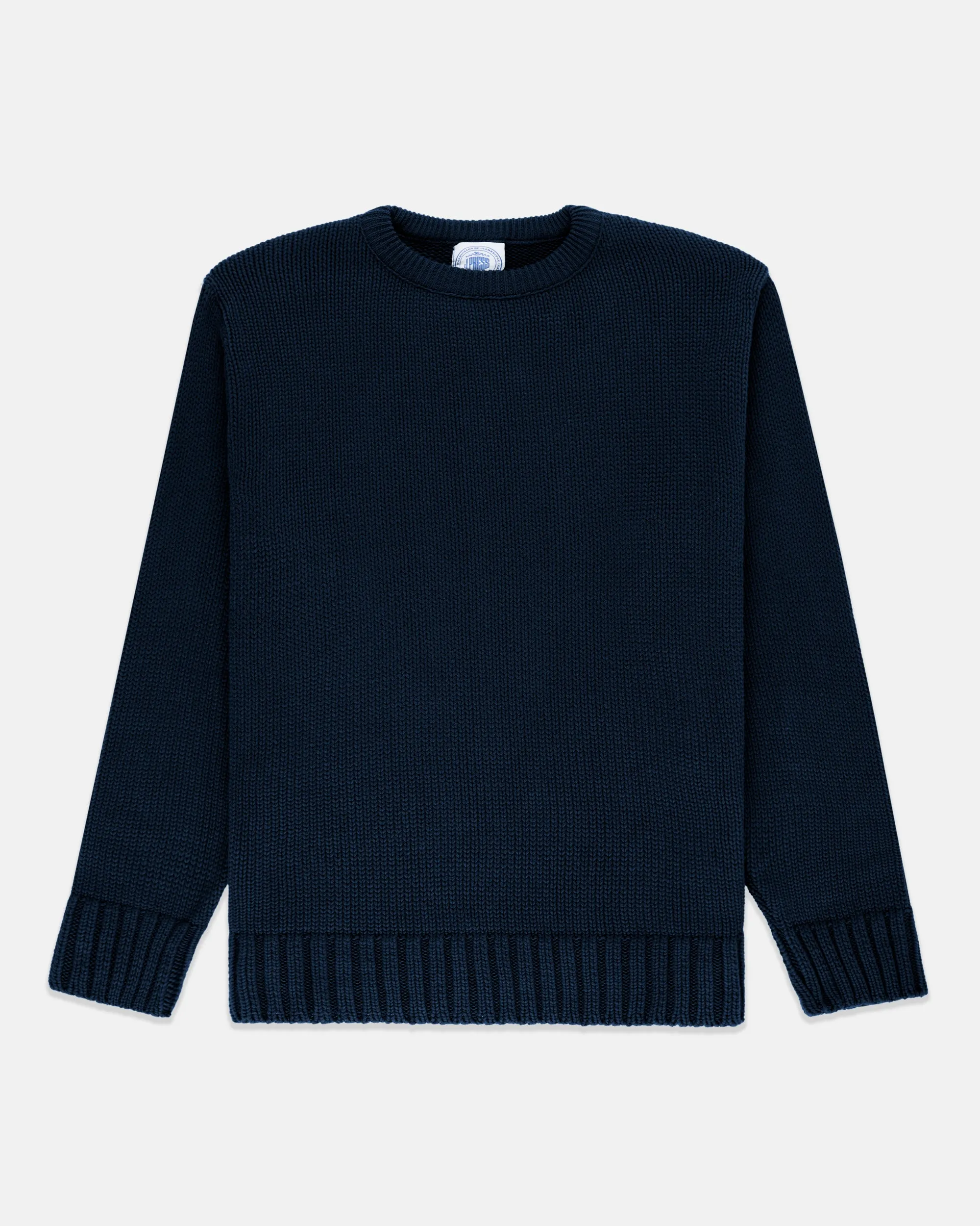 Made-in-USA Navy Chunky Cotton Crewneck Sweater sold by J. Press product image thumbnail 2