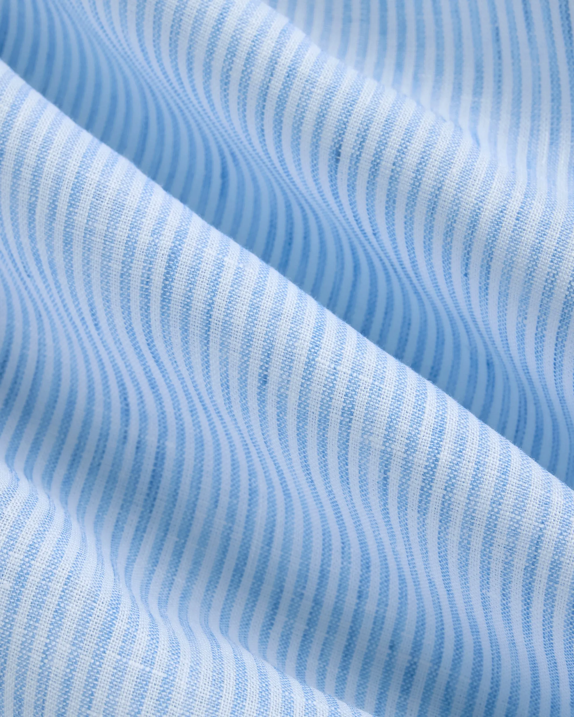 Made-in-USA Thomas Mason Light Blue Candy Stripe Linen Shirt - Classic Fit sold by J. Press product image thumbnail 3