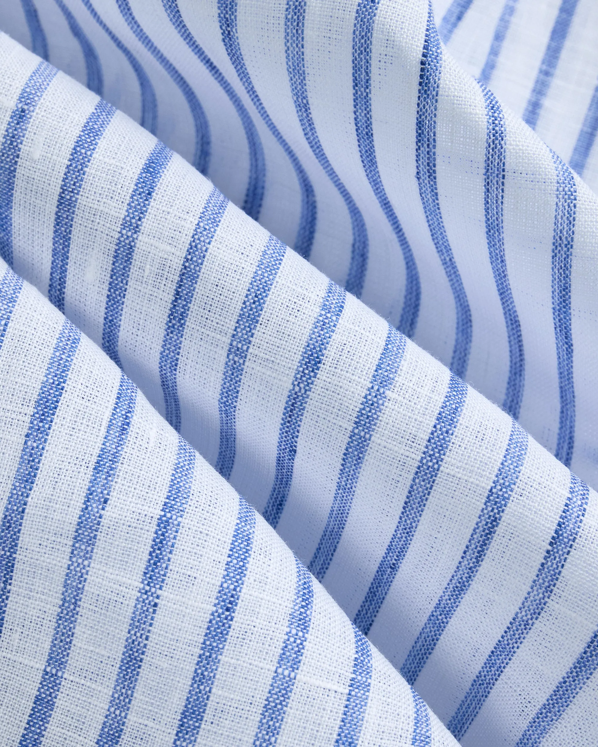 Made-in-USA Thomas Mason Blue Blazer Stripe Linen Shirt - Classic Fit sold by J. Press product image thumbnail 3