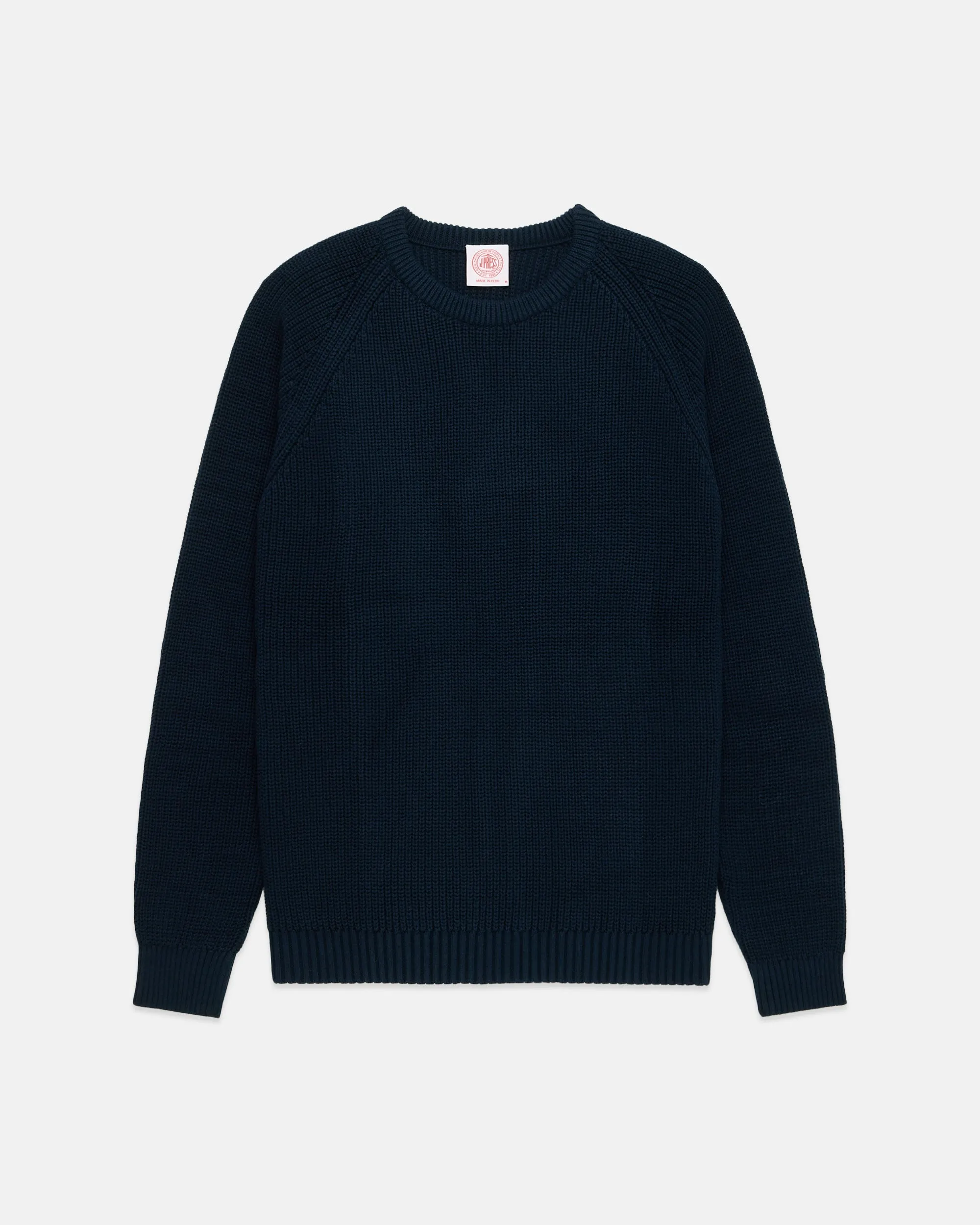 Navy Shaker Knit Cotton Crew Neck Sweater sold by J. Press product image thumbnail 2