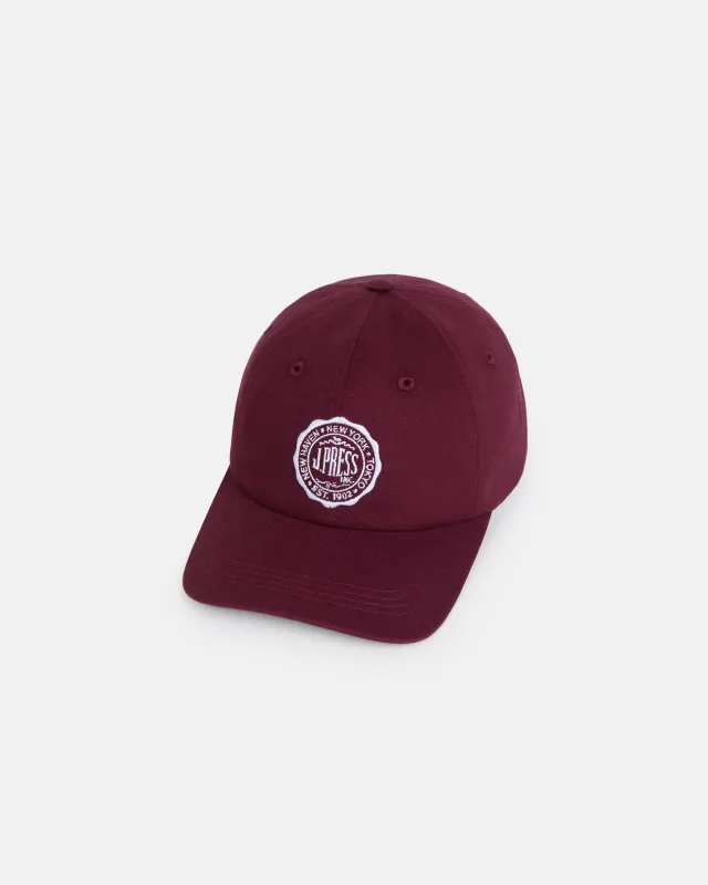 Made-in-USA Burgundy J. Press Seal Dad Hat made by J. Press