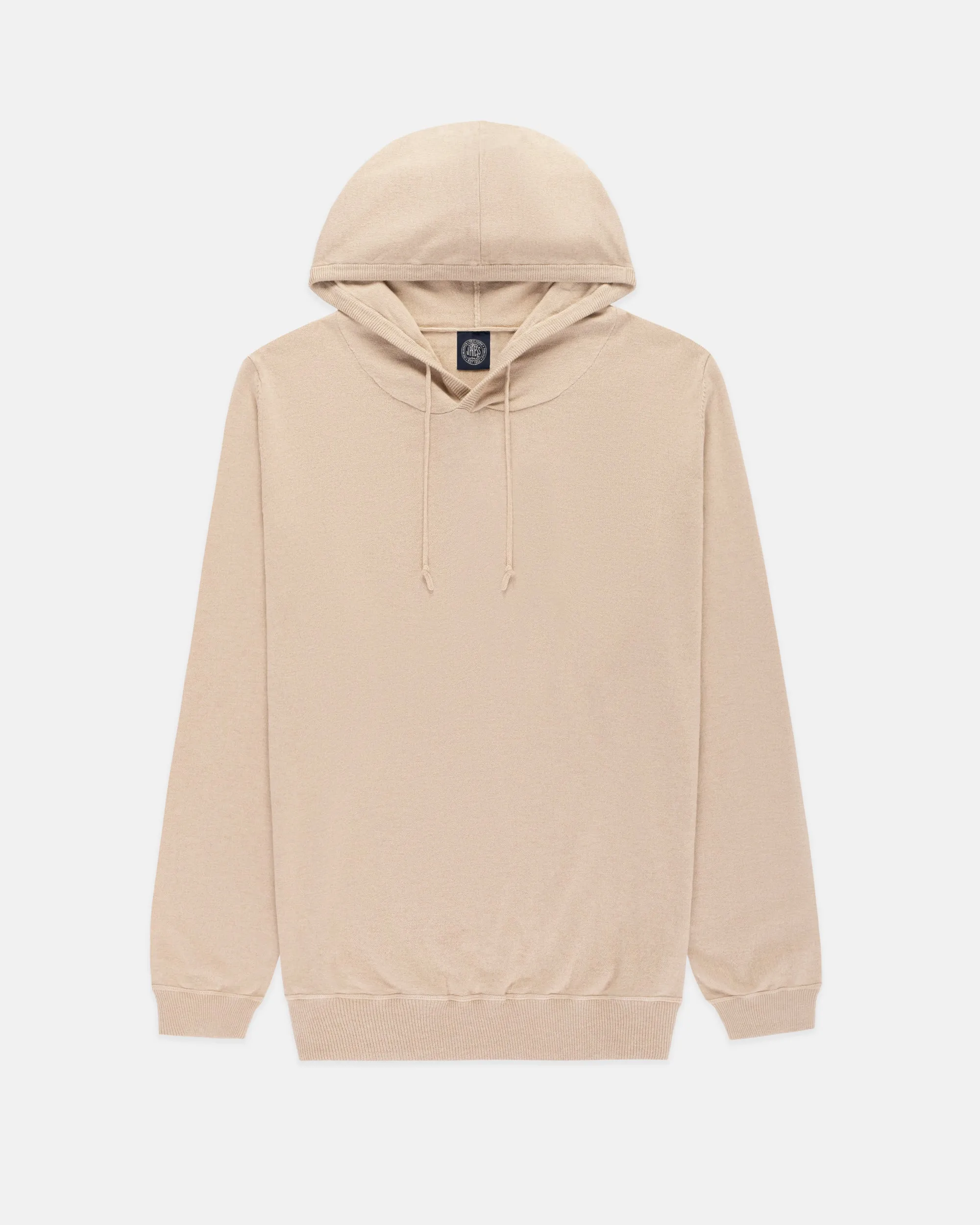 Oatmeal Cotton-Wool Hoodie - Trim Fit sold by J. Press