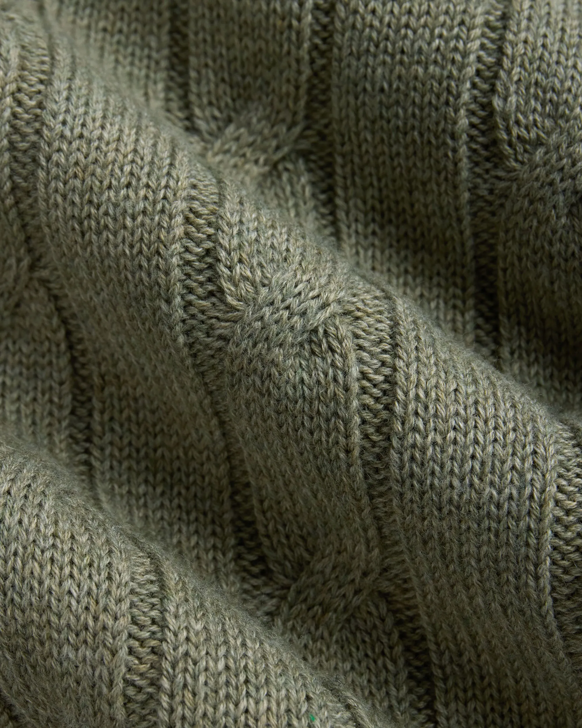 Olive Cotton-Cashmere Cable Crewneck Sweater - Trim Fit sold by J. Press product image thumbnail 3