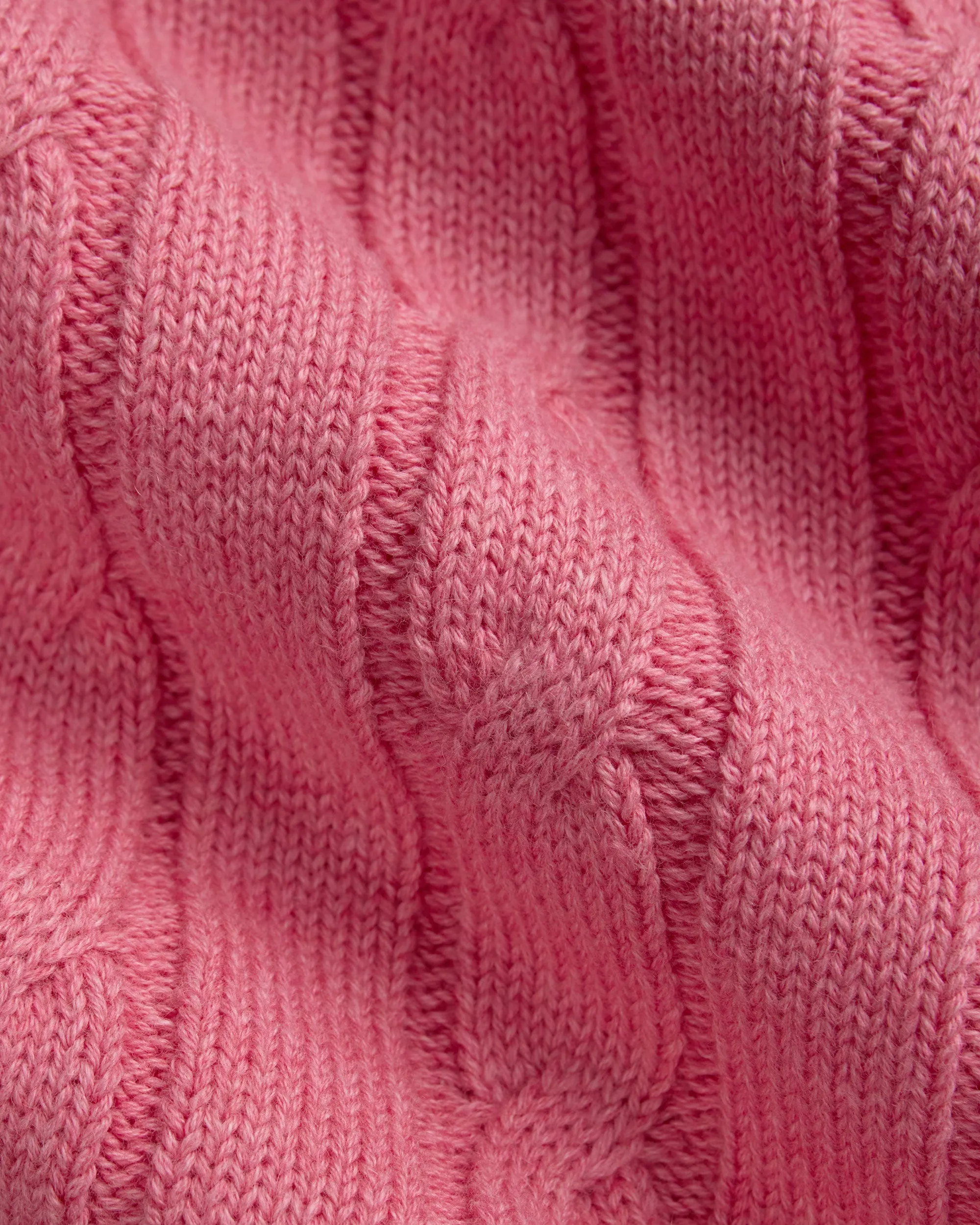 Pink Cotton-Cashmere Cable Crewneck Sweater - Trim Fit sold by J. Press product image thumbnail 3