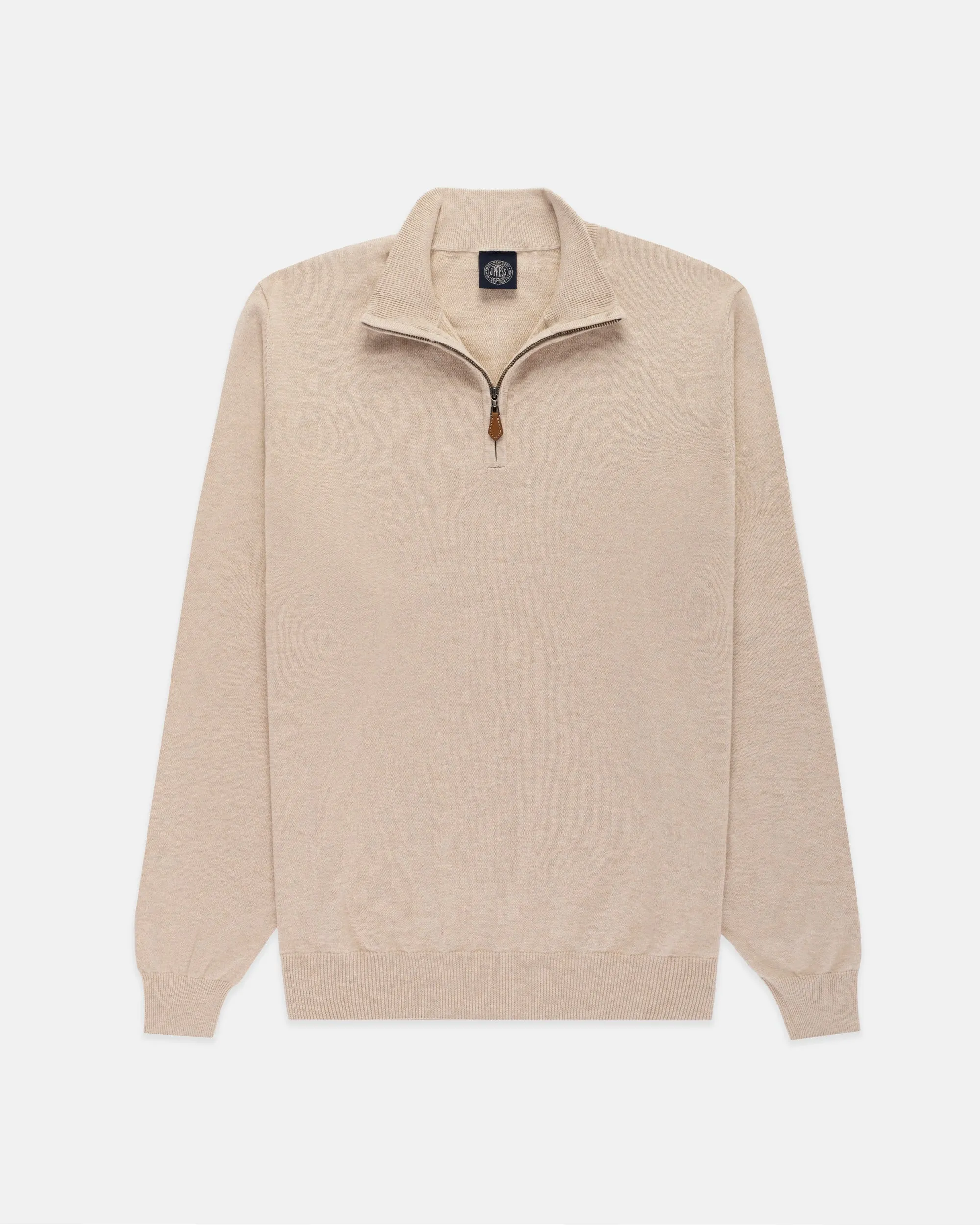 Natural Cotton-Cashmere Quarter-Zip Sweater sold by J. Press product image thumbnail 2
